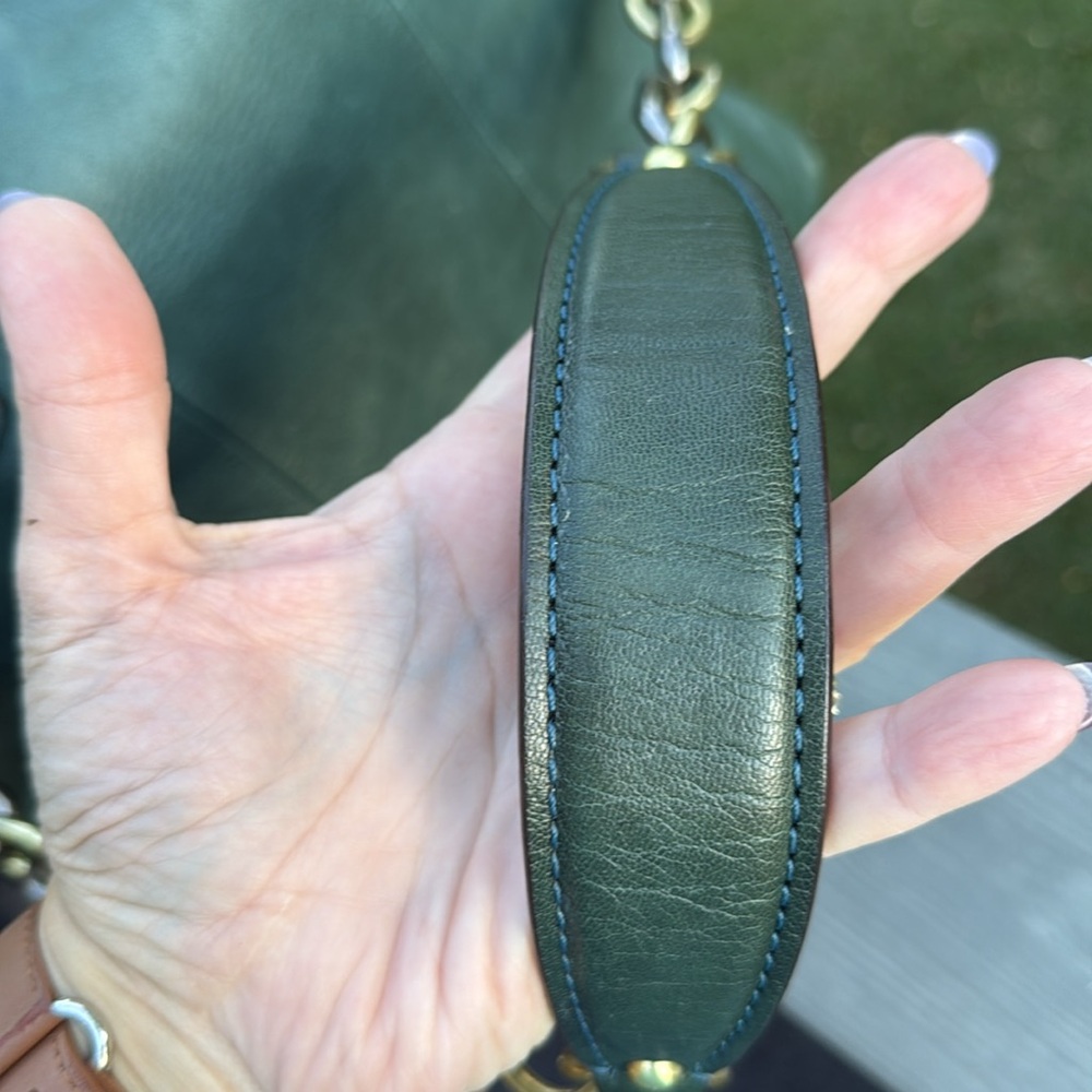 Coach Kristin (14223) Green Leather Hobo Satchel Shoulder Bag (w/twilly)(EUC) - Picture 10 of 17